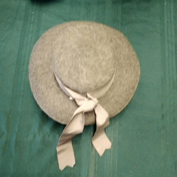 #26 Vintage Llamasene Wool Hat Gray Wide Brim with Ribbon Trim - Picture 3 of 6
